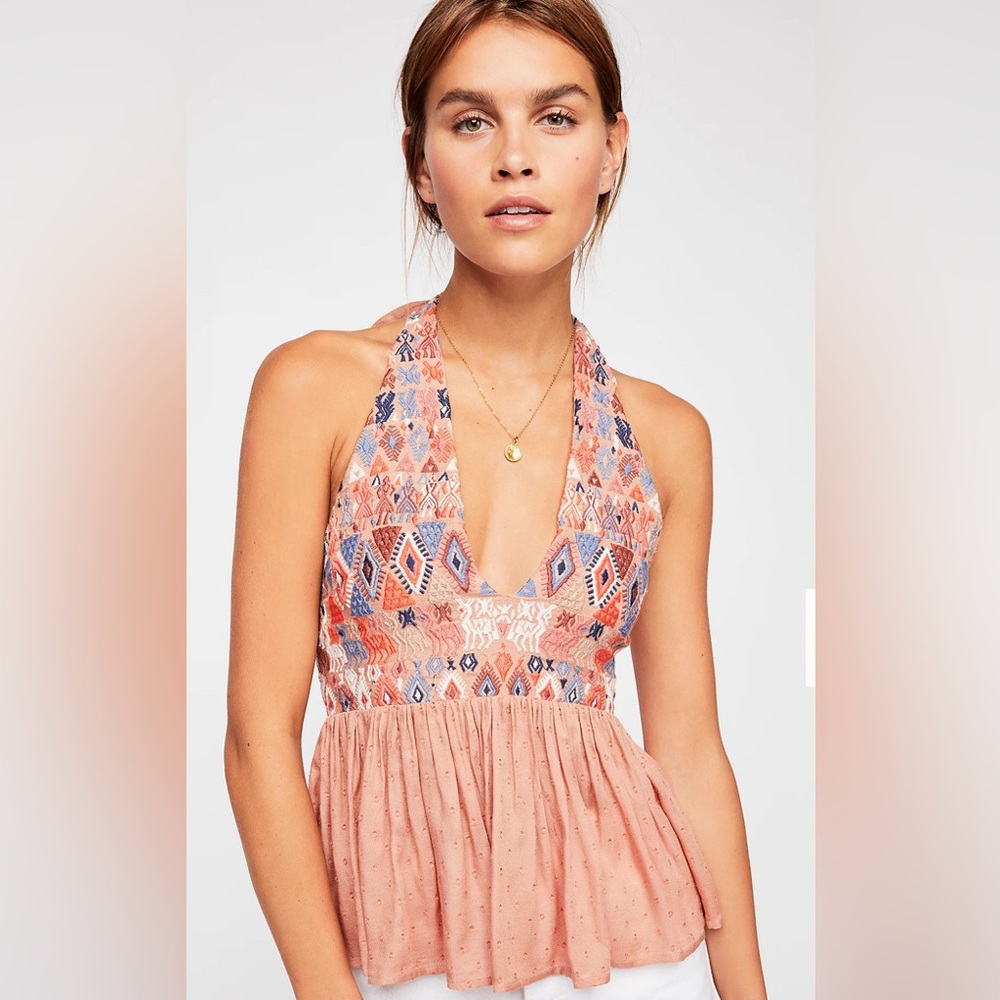 🩷Free people Peruvian paradise halter top🩷
